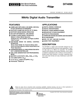 DIT4096: 96kHz Digital Audio Transmitter (Rev. B)