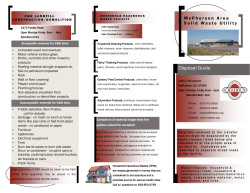 Disposal Guide - McPherson Area Solid Waste Utility