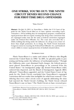 one strike, you`re out: the ninth circuit denies second chance for