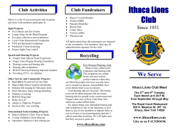 Ithaca Lions Brochure