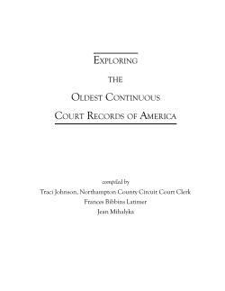 exploring the oldest continuous court records of america