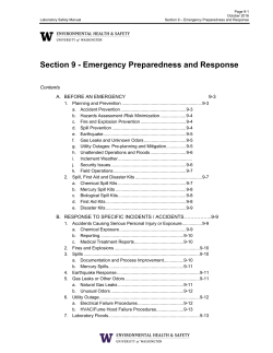 Emergency Preparedness and Response