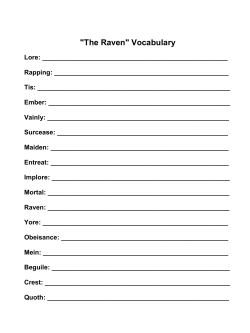"The Raven" Vocabulary