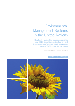 Environmental Management Systems in the United Nations Results