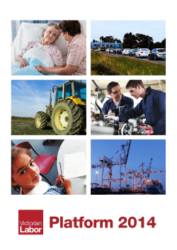 Platform 2014 - Victorian Labor