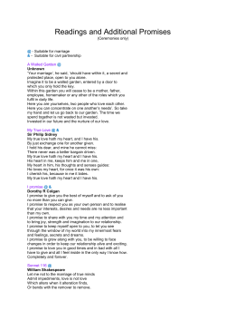 Readings and additional promises examples