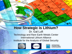 How Strategic is Lithium?