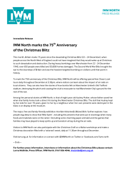 IWM North marks the 75th Anniversary of the Christmas Blitz