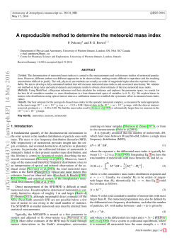 A reproducible method to determine the meteoroid mass index