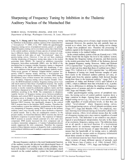 Sharpening of Frequency Tuning by Inhibition in the Thalamic