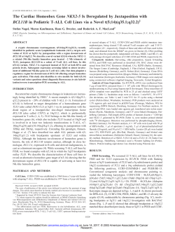The Cardiac Homeobox Gene NKX2-5 Is