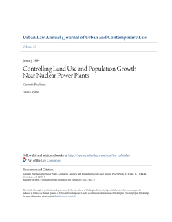 Controlling Land Use and Population Growth Near Nuclear Power