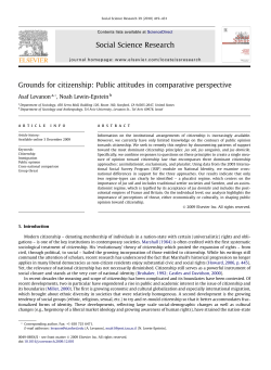 Grounds for citizenship: Public attitudes in comparative perspective