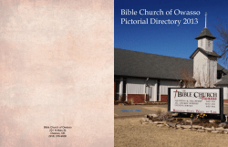 Bible Church of Owasso Pictorial Directory 2013