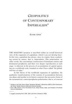 geopolitics of contemporary imperialism