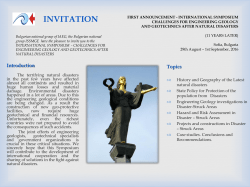 International Symposium on Challenges for Engineering geology