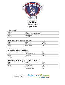 2016 Jiu Jitsu Results - Sunflower State Games
