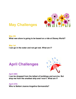 May Challenges - Norwood Public Schools