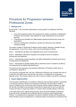 Procedure for Progression between Professorial Zones