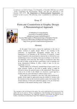 Form and Counterform in Graphic Design: A Phenomenological