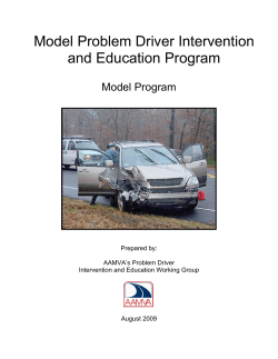 Model Problem Driver Intervention and Education Program