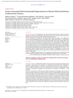 Factors Associated With Uncontrolled Hypertension in Patients With