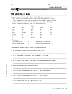The Election of 1860
