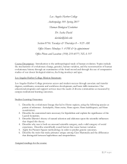 Syllabus - Los Angeles Harbor College