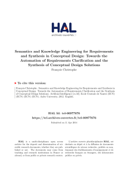 Semantics and Knowledge Engineering for Requirements and