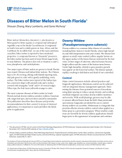 Diseases of Bitter Melon in South Florida1 - EDIS