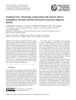 Technical Note: Measuring condensation sink and ion sink of