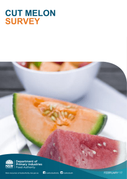 Cut melon survey - NSW Food Authority
