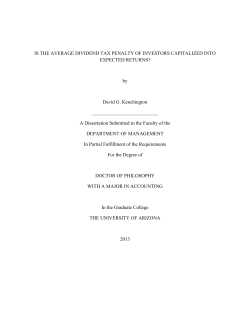 IS THE AVERAGE DIVIDEND TAX PENALTY OF INVESTORS