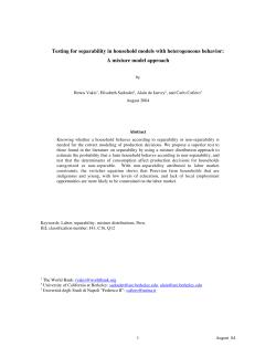 Testing for separability in household models with heterogeneous