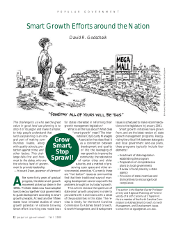 Smart Growth Efforts around the Nation