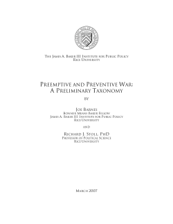 preemptive and preventive war: a preliminary taxonomy
