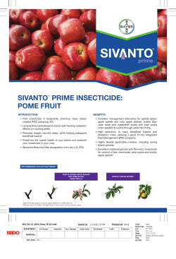 2016 Sivanto Pome Technical Bulletin