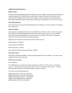 HARRC Board Meeting Minutes March 21, 2017 The March 2017