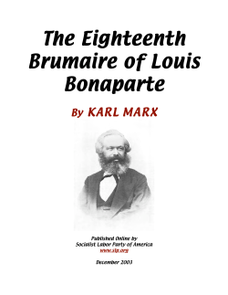 The Eighteenth Brumaire of Louis Bonaparte