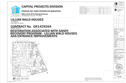 CAPITAL PROJECTS DIVISION LILLIAN WALD HOUSES