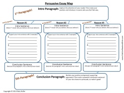 Persuasive Essay Map Intro Paragraph: Conclusion