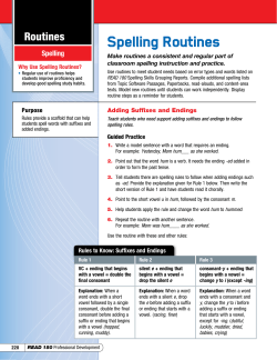 Spelling Routines
