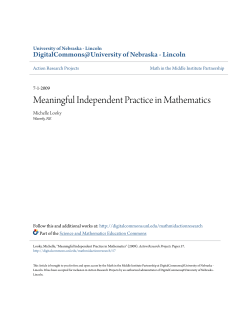 Meaningful Independent Practice in Mathematics