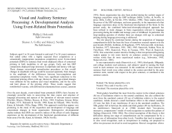 Visual and Auditory Sentence Processing: A