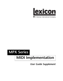 MPX Series MIDI Implementation