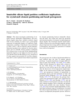 Immiscible silicate liquid partition coefficients