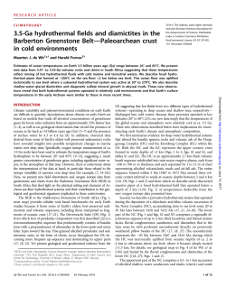 3.5-Ga hydrothermal fields and diamictites in the Barberton