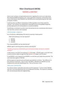 Man Overboard (MOB) September 2015