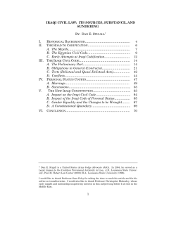 1 iraqi civil law - FSU College of Law