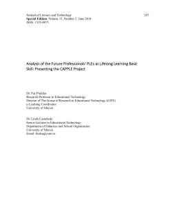 Analysis of the Future Professionals` PLEs as Lifelong Learning